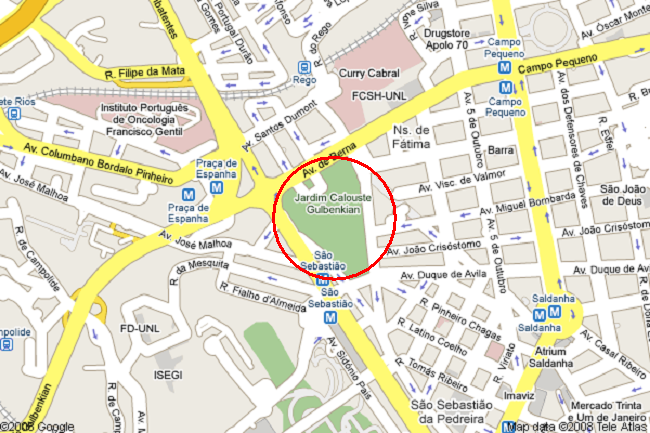 Calouste Gulbenkian Foundation Map 